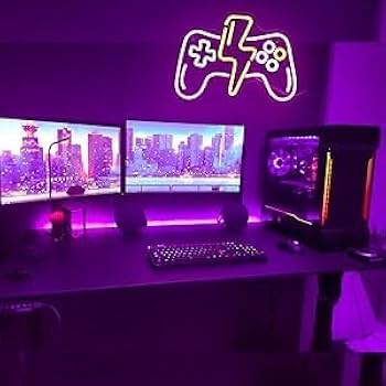 ネオンサイン GAME ROOM オリジナル　オーダー　ネオン管 広告用看板 オーダーメイド アーケード風 ネオン看板 GAME ROOM LEDライト